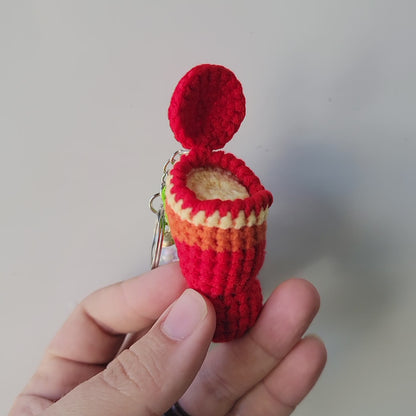 Nepenthes edwardsiana crochet keychain