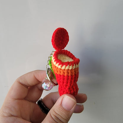 Nepenthes edwardsiana crochet keychain