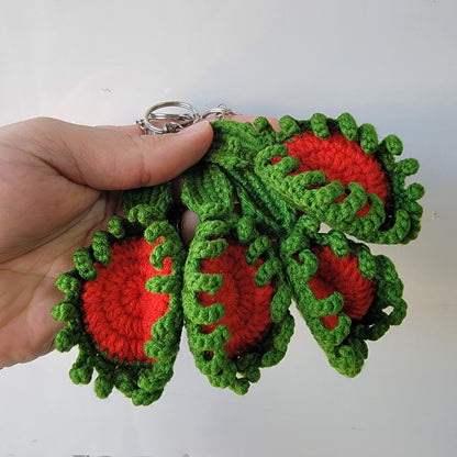 Venus Fly Trap crochet keychain