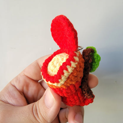 Nepenthes edwardsiana crochet keychain