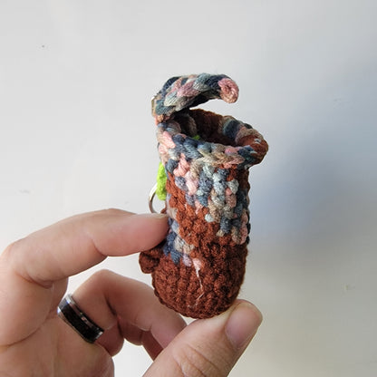 Nepenthes crochet keychain multicolored