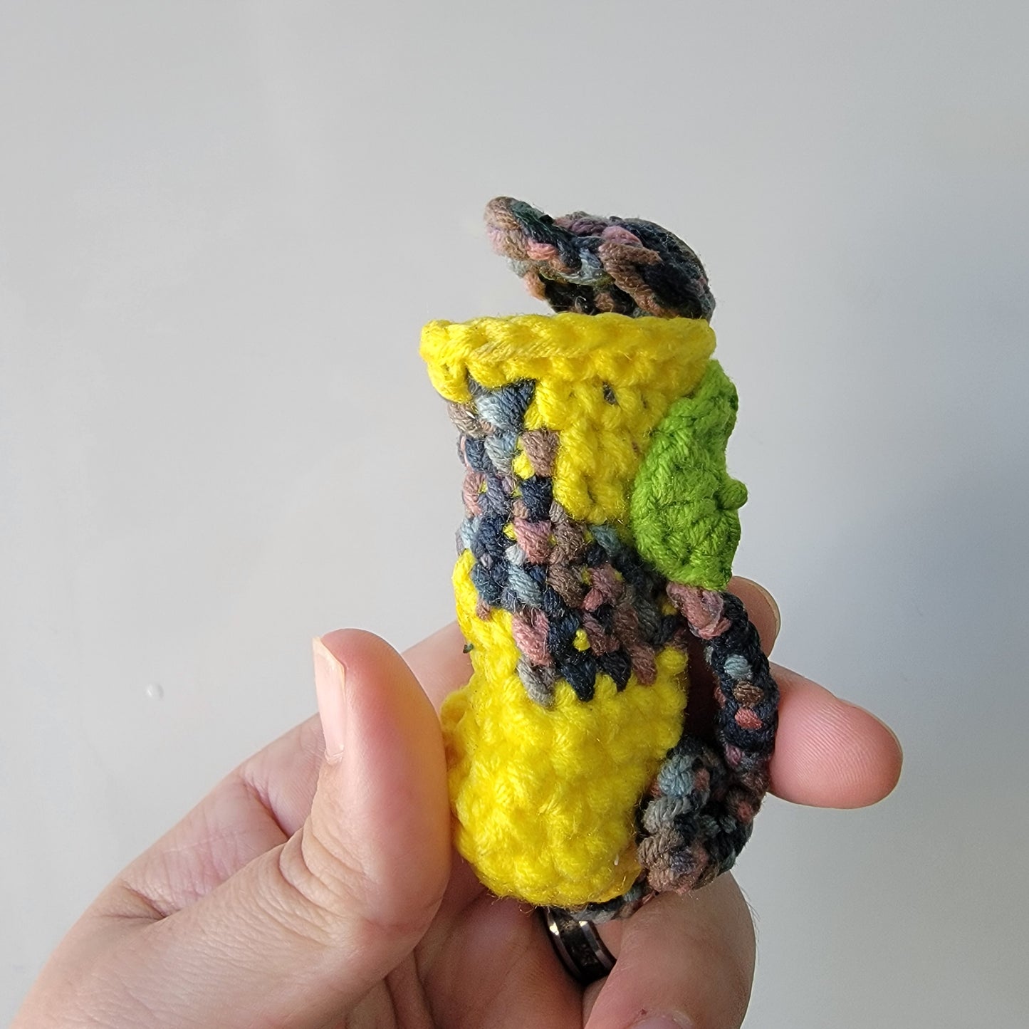 Nepenthes crochet keychain multicolored