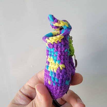 Nepenthes crochet keychain multicolored