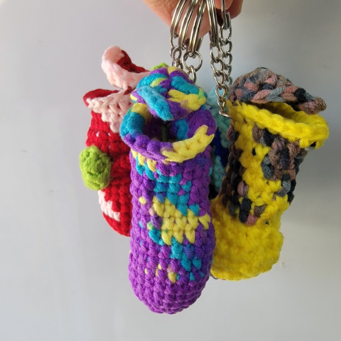 Nepenthes crochet keychain multicolored