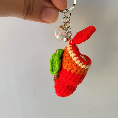 Nepenthes edwardsiana crochet keychain