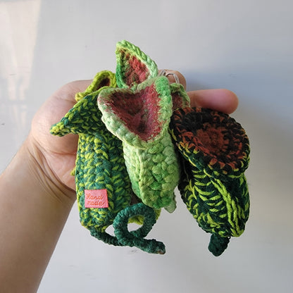 Nepenthes lowii crochet keychain