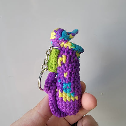 Nepenthes crochet keychain multicolored