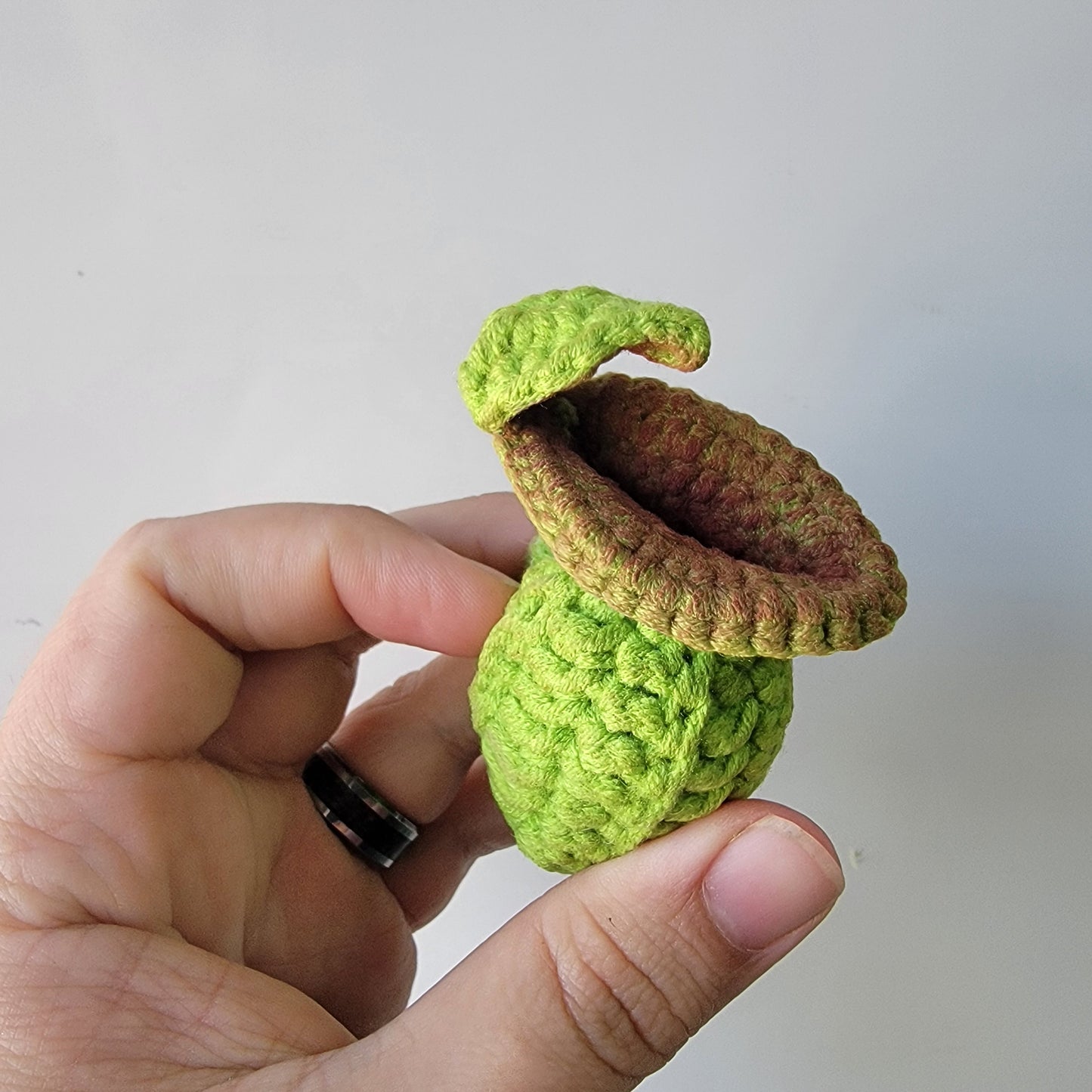 Nepenthes lowii crochet keychain